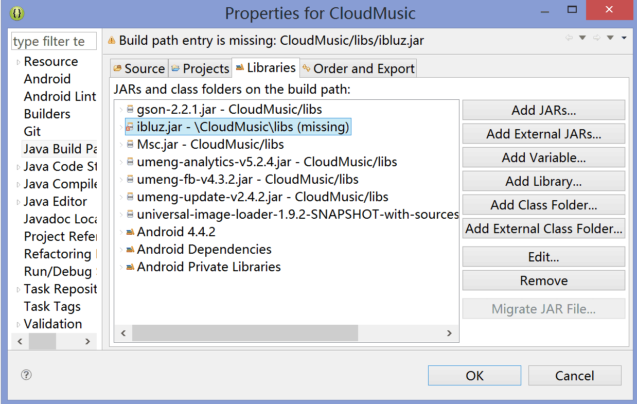 eclipse-android-project-with-red-exclamatory-mark-error